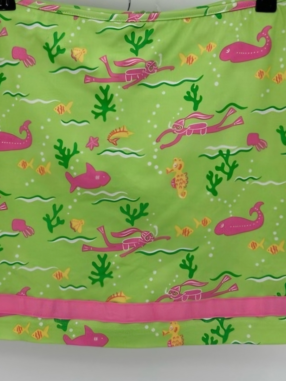 Bamboo Traders Cotton Novelty Tennis Lime Pink Pickleball Skort AOP Sea Life 10